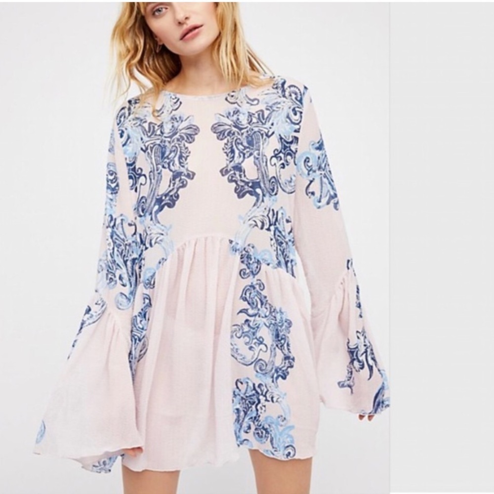 FREE PEOPLE Symphony Printed Slip Dress NWT